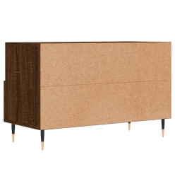 Meuble TV Chêne marron 80x36x50 cm Bois d'ingénierie