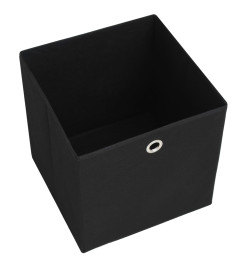 Boîte de rangement 4 pcs Tissu non-tissé 32x32x32 cm Noir