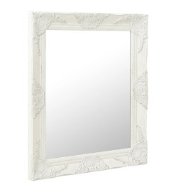 Miroir mural style baroque 50x60 cm Blanc