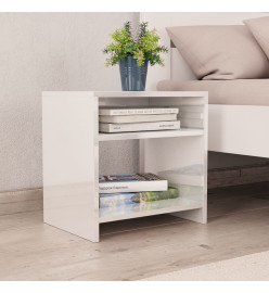 2 pcs Tables de chevet Blanc brillant 40 x 30 x 40 cm Aggloméré