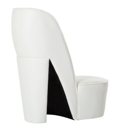 Chaise en forme de chaussure à talon haut Blanc Similicuir