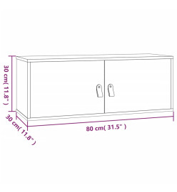 Armoire murale 80x30x30 cm Bois de pin massif