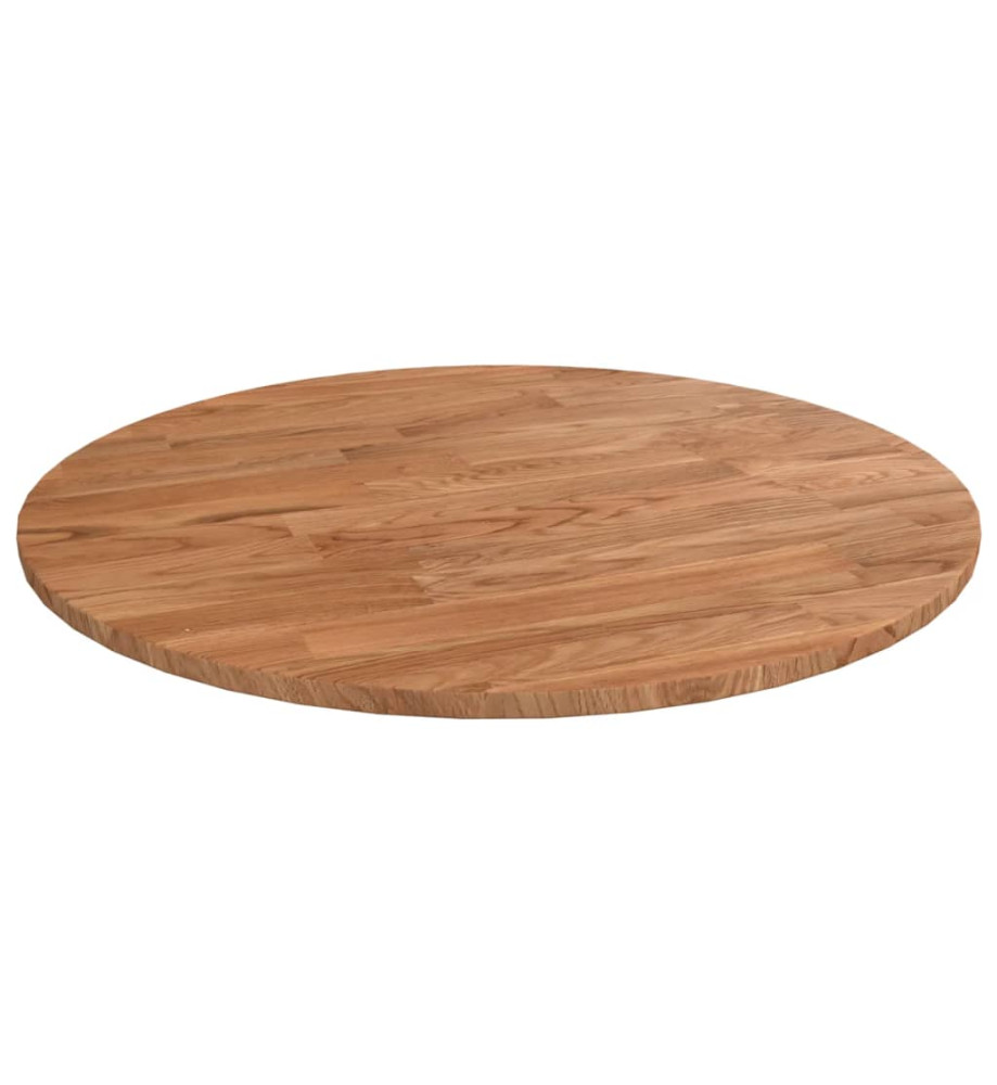 Dessus de table rond Marron clair Ø40x1,5 cm Bois chêne traité