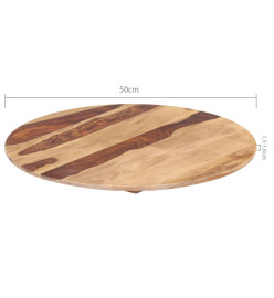 Dessus de table Bois solide Rond 15-16 mm 50 cm