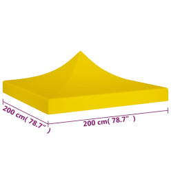 Toit de tente de réception 2x2 m Jaune 270 g/m²