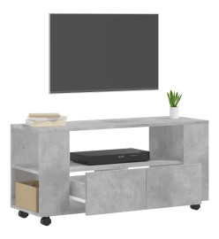 Meuble TV gris béton 102x34,5x43 cm bois d'ingénierie