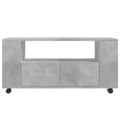 Meuble TV gris béton 102x34,5x43 cm bois d'ingénierie