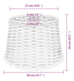 Abat-jour marron Ø40x26 cm osier
