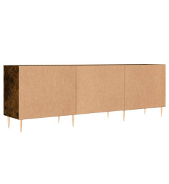 Meuble TV chêne fumé 150x30x50 cm bois d'ingénierie