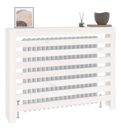 Cache-radiateur Blanc 108,5x19x84 cm Bois massif de pin