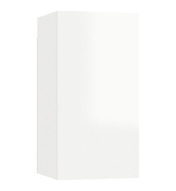 Ensemble de meubles TV 6 pcs Blanc brillant Bois d'ingénierie