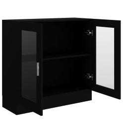 Armoire à vitrine Noir 82,5x30,5x80 cm Aggloméré