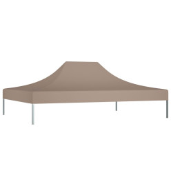 Toit de tente de réception 4,5x3 m Taupe 270 g/m²