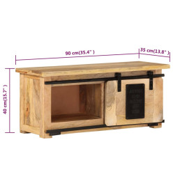 Meuble TV 90x35x40 cm Bois massif de manguier