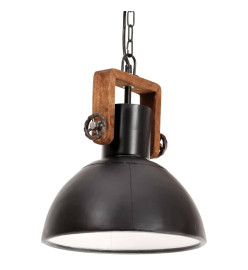 Lampe suspendue industrielle 25 W Noir Rond 30 cm E27