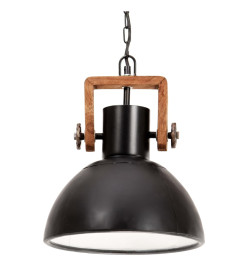 Lampe suspendue industrielle 25 W Noir Rond 30 cm E27