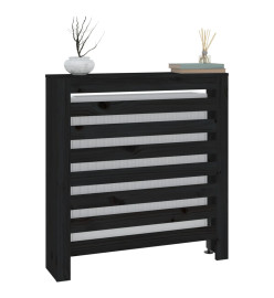 Cache-radiateur Noir 79,5x19x84 cm Bois massif de pin