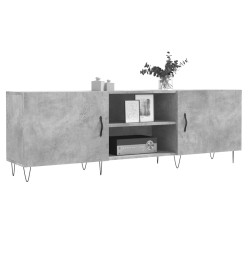 Meuble TV gris béton 150x30x50 cm bois d'ingénierie