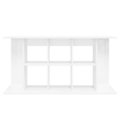 Support d'aquarium blanc brillant 120x40x60cm bois d'ingénierie