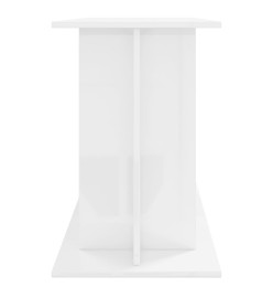 Support d'aquarium blanc brillant 120x40x60cm bois d'ingénierie