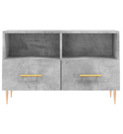 Meuble TV Gris béton 80x36x50 cm Bois d'ingénierie