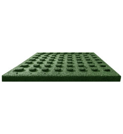 Carreaux de protection antichoc 24pcs Caoutchouc 50x50x3cm Vert