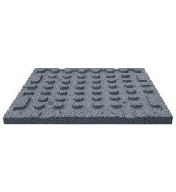 Carreaux de protection antichoc 6pcs Caoutchouc 50x50x3 cm Gris