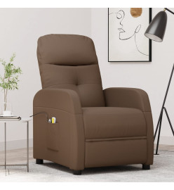 Fauteuil électrique de massage Marron Tissu