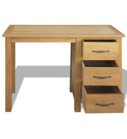 Bureau avec 3 tiroirs 106 x 40 x 75 cm Bois de chêne massif