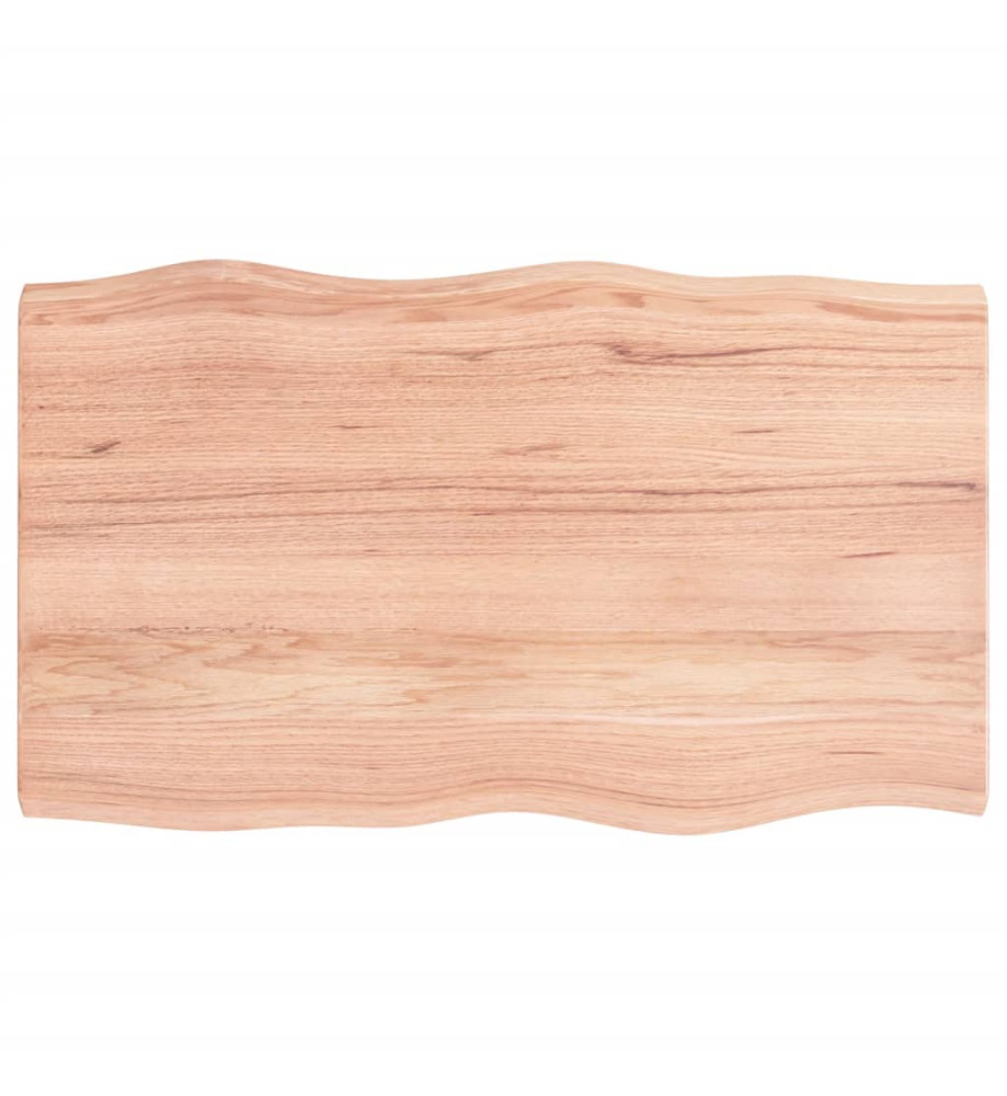 Dessus de table bois chêne massif traité bordure assortie