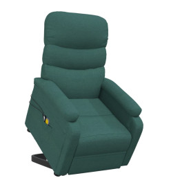 Fauteuil de massage Vert foncé Tissu