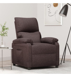 Fauteuil inclinable Marron foncé Tissu