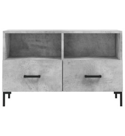 Meuble TV Gris béton 80x36x50 cm Bois d'ingénierie