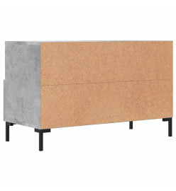 Meuble TV Gris béton 80x36x50 cm Bois d'ingénierie