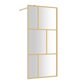 Paroi de douche avec verre ESG transparent doré 90x195 cm