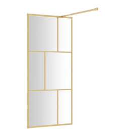 Paroi de douche avec verre ESG transparent doré 90x195 cm