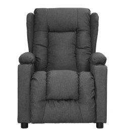 Fauteuil de massage inclinable Gris foncé Tissu