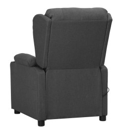 Fauteuil de massage inclinable Gris foncé Tissu