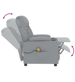 Fauteuil de massage Gris clair Tissu