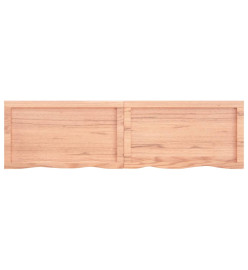 Étagère murale marron clair 140x40x6cm bois chêne massif traité