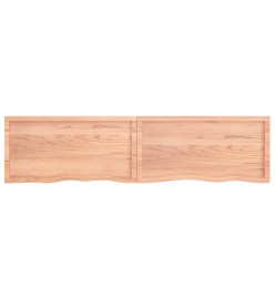 Étagère murale marron clair 200x50x6cm bois chêne massif traité