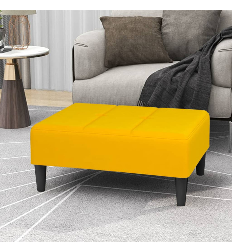 Repose-pied Jaune 78x56x32 cm Velours