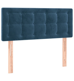 Lit à sommier tapissier avec matelas Bleu foncé 90x200 cm