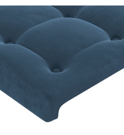 Tête de lit avec oreilles Bleu foncé 93x16x78/88 cm Velours