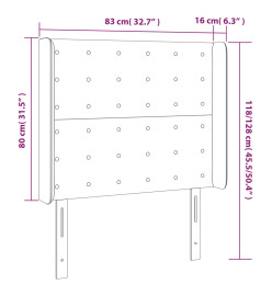 Tête de lit à LED Bleu foncé 83x16x118/128 cm Velours