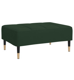 Repose-pied Vert foncé 78x56x32 cm Velours