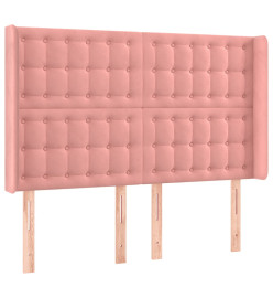 Tête de lit à LED Rose 147x16x118/128 cm Velours
