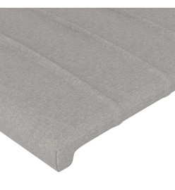 Cadre de lit avec tête de lit Gris clair 180x200 cm