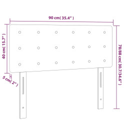 Tête de lit Blanc 90x5x78/88 cm Similicuir