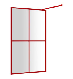 Paroi de douche avec verre ESG transparent rouge 118x195 cm